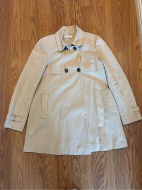 Marella Light Beige Double-Breasted Trench Coat